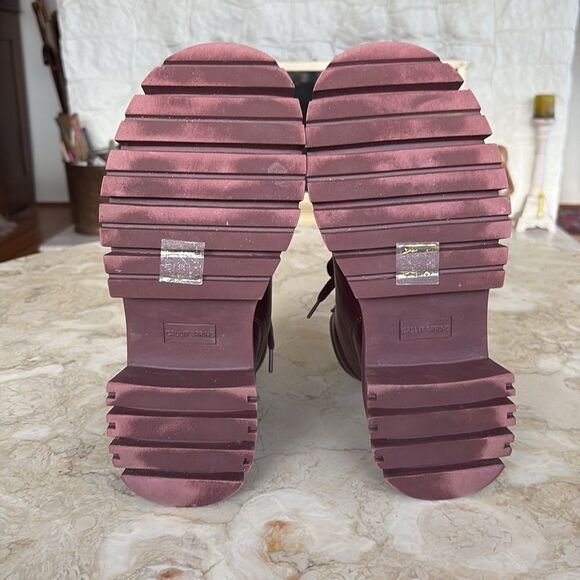 Call It Spring AVRIIL Chunky Heel Lace Up Ankle Boots Vegan - Picture 13 of 16